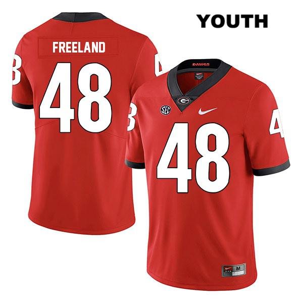 Georgia Bulldogs Youth Jarrett Freeland #48 NCAA Legend Authentic Red Nike Stitched College Football Jersey CXK4656FR